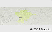 Physical Panoramic Map of Aichach-Friedberg, lighten, semi-desaturated