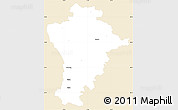 Classic Style Simple Map of Aichach-Friedberg, single color outside
