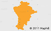 Political Simple Map of Aichach-Friedberg, single color outside