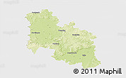 Physical 3D Map of Donau-Ries, single color outside