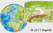 Physical Location Map of Donau-Ries, highlighted grandparent region