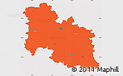 Political Simple Map of Donau-Ries, cropped outside