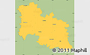 Savanna Style Simple Map of Donau-Ries, single color outside