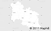 Silver Style Simple Map of Donau-Ries, single color outside