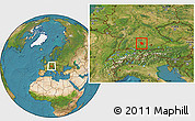 Satellite Location Map of Günzburg