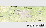Shaded Relief Panoramic Map of Günzburg, physical outside
