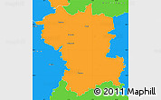 Political Simple Map of Günzburg