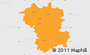 Political Simple Map of Günzburg, single color outside
