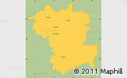 Savanna Style Simple Map of Günzburg, single color outside