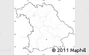 Blank Simple Map of Bayern, cropped outside, no labels