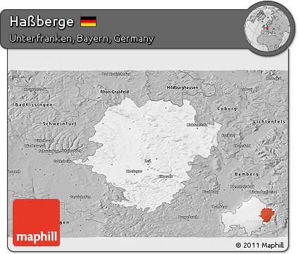 Gray 3D Map of Haßberge