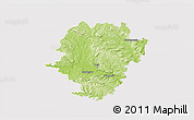 Physical 3D Map of Haßberge, cropped outside