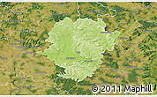 Physical 3D Map of Haßberge, satellite outside