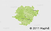 Physical 3D Map of Haßberge, single color outside