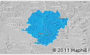 Political 3D Map of Haßberge, lighten, desaturated