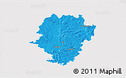 Political 3D Map of Haßberge, single color outside
