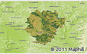 Satellite 3D Map of Haßberge, physical outside