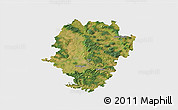 Satellite 3D Map of Haßberge, single color outside