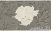 Shaded Relief 3D Map of Haßberge, darken