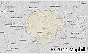 Shaded Relief 3D Map of Haßberge, desaturated