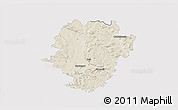 Shaded Relief 3D Map of Haßberge, single color outside