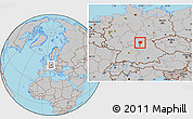 Gray Location Map of Haßberge