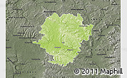 Physical Map of Haßberge, darken, semi-desaturated