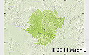 Physical Map of Haßberge, lighten