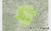 Physical Map of Haßberge, semi-desaturated