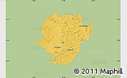 Savanna Style Map of Haßberge, single color outside