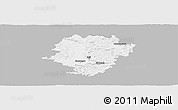 Gray Panoramic Map of Haßberge, single color outside