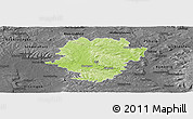 Physical Panoramic Map of Haßberge, darken, desaturated