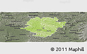 Physical Panoramic Map of Haßberge, darken, semi-desaturated