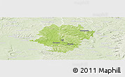 Physical Panoramic Map of Haßberge, lighten