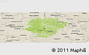 Physical Panoramic Map of Haßberge, shaded relief outside