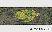 Satellite Panoramic Map of Haßberge, darken, semi-desaturated