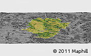Satellite Panoramic Map of Haßberge, desaturated