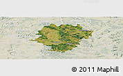 Satellite Panoramic Map of Haßberge, lighten