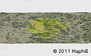 Satellite Panoramic Map of Haßberge, semi-desaturated