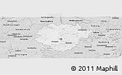Silver Style Panoramic Map of Haßberge