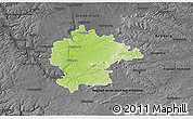 Physical 3D Map of Kitzingen, darken, desaturated