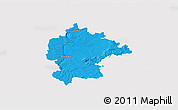 Political 3D Map of Kitzingen, single color outside
