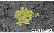Satellite 3D Map of Kitzingen, darken, desaturated