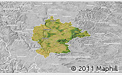 Satellite 3D Map of Kitzingen, lighten, desaturated