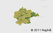 Satellite 3D Map of Kitzingen, single color outside