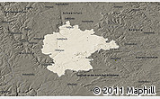 Shaded Relief 3D Map of Kitzingen, darken