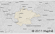 Shaded Relief 3D Map of Kitzingen, desaturated