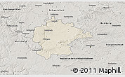 Shaded Relief 3D Map of Kitzingen, semi-desaturated