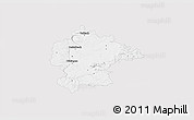 Silver Style 3D Map of Kitzingen, single color outside