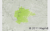 Physical Map of Kitzingen, lighten, semi-desaturated